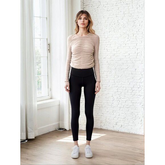 For Love/lemons Mob Wife Crop Pink Beige Comfy Faux Fuzzy Mohair Knit Sweater XL - Picture 1 of 7